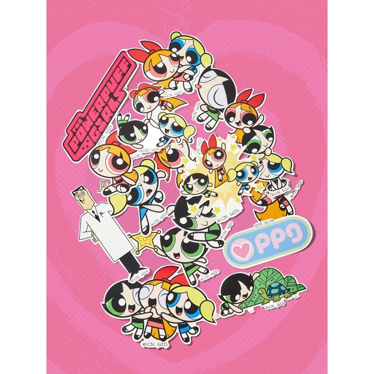 GENERICO - Stickers con patrón de dibujos animados superpoder 10 unidades al azar