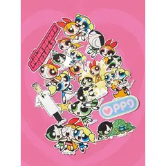 GENERICO - Stickers con patrón de dibujos animados superpoder 10 unidades al azar