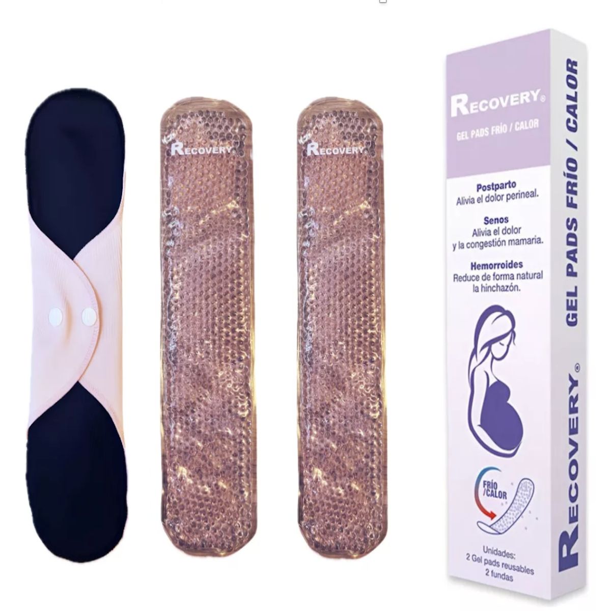 RECOVERY - COMPRESA POSTPARTO ALIVIA DOLOR PERINEAL FRIO/CALOR 2 UNIDADES