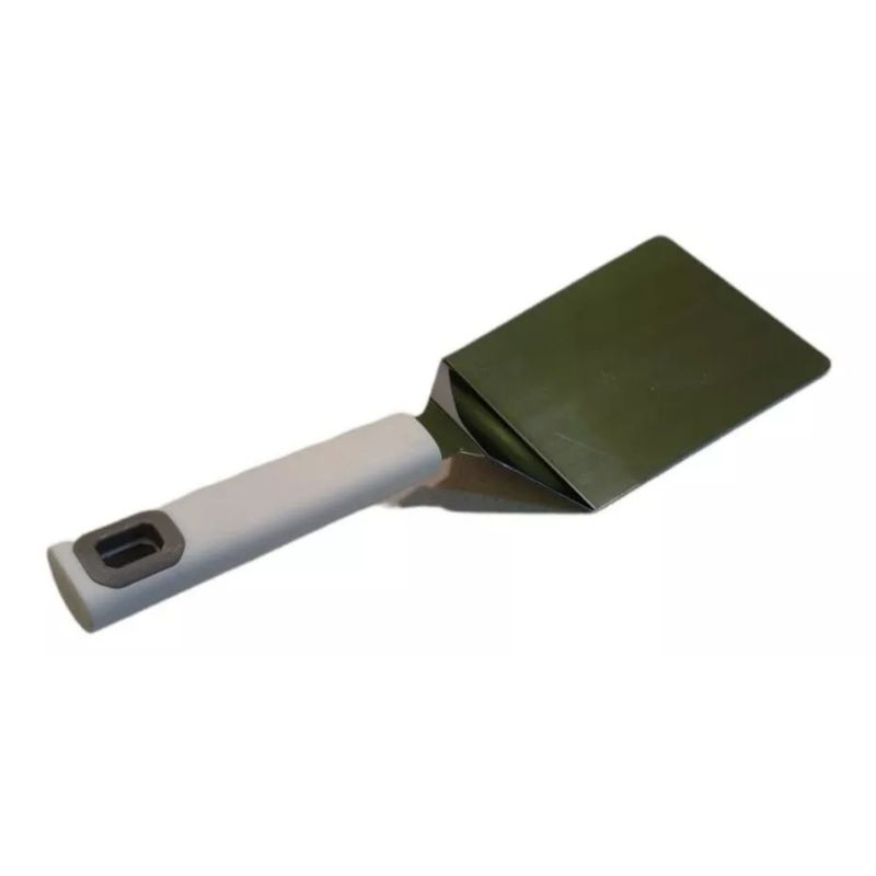 GENERICO - Espátula Churrasquera Acodada De Acero Inoxidable De 9 Cms