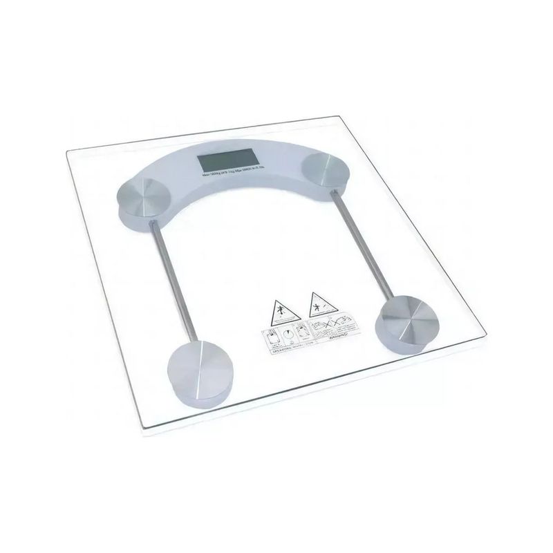 GENERICO - Bascula Pesa Digital Baño Hasta 180kg Cuadrada Pantalla