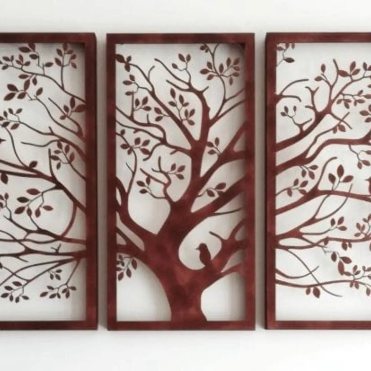 GENERICO - CUADRO ARBOL DE LA VIDA  MARRON ARTESANAL MADERA MDF 3MM 35x60 C/U