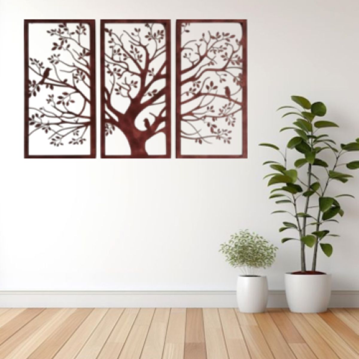GENERICO - CUADRO ARBOL DE LA VIDA  MARRON ARTESANAL MADERA MDF 3MM 35x60 C/U
