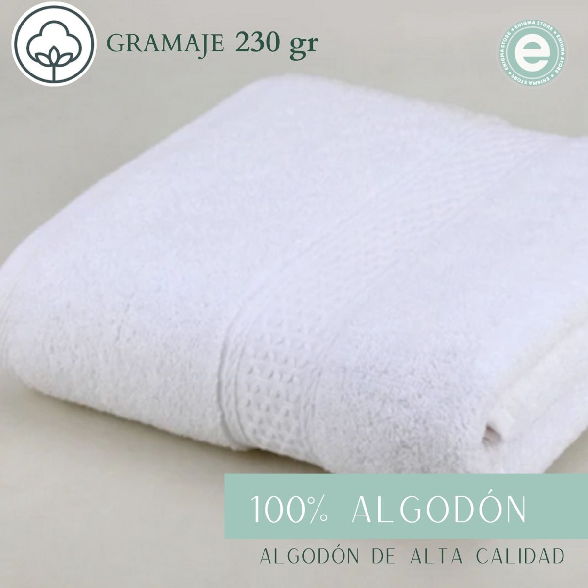 GENERICO - Pack 4 Toalla Blanca Algodon Peluqueria Spa Hotel 50x100