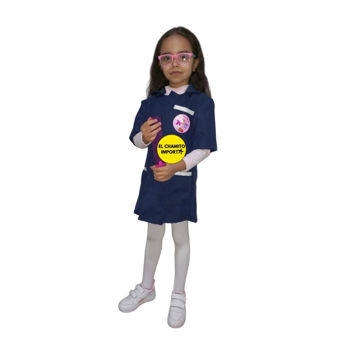 GENERICO - Disfraz De Párvula Delantal + Lentes Para Niños