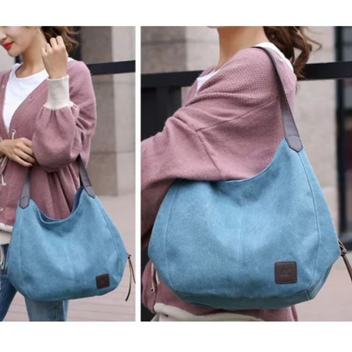 GENERICO - Bolsa Hombro Para Mujer De Lona Tote Bolsos De Moda Original