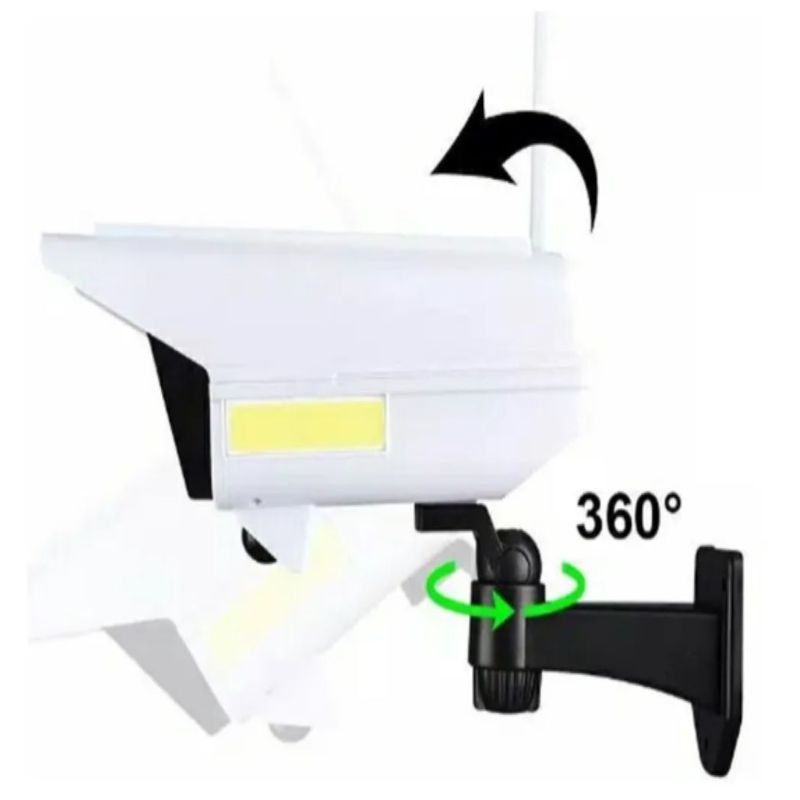 GENERICO - Lampara Foco Solar Camara Falsa Seguridad 77 Cob Sensor