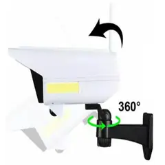 GENERICO - Lampara Foco Solar Camara Falsa Seguridad 77 Cob Sensor