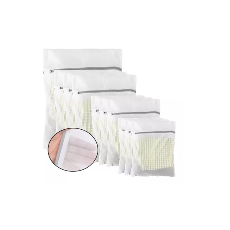 GENERICO - 10 Bolsas Lavar Ropa Delicada Malla Compacta Fina Lavandería