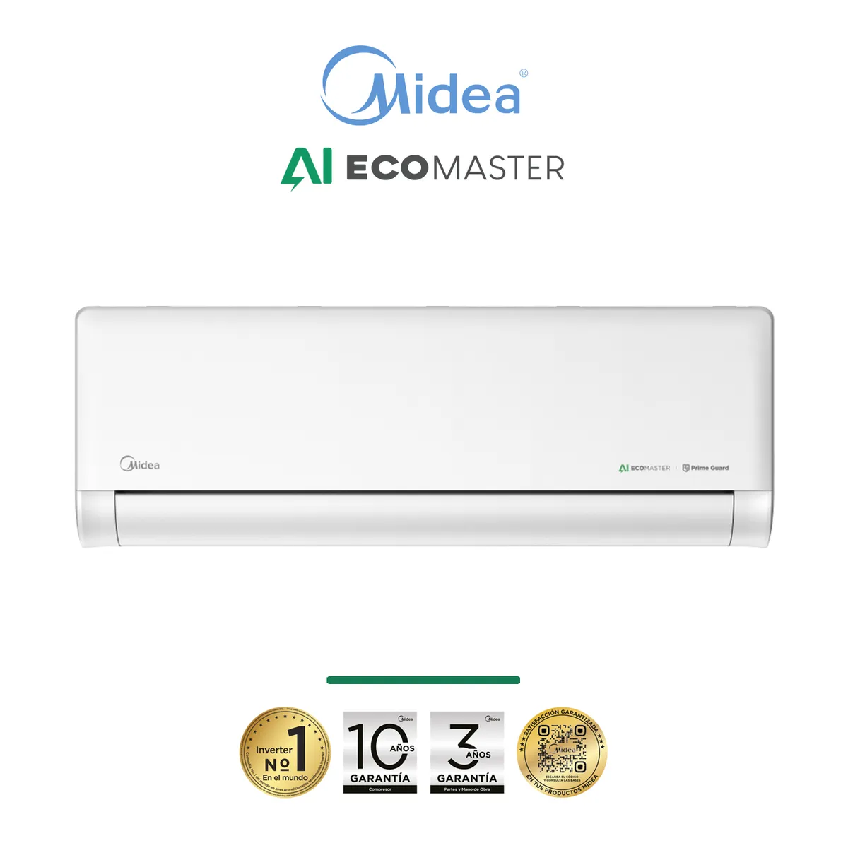 MIDEA - Aire Acondicionado Midea 18.000 BTU - Inverter Wifi ECOMASTER AI
