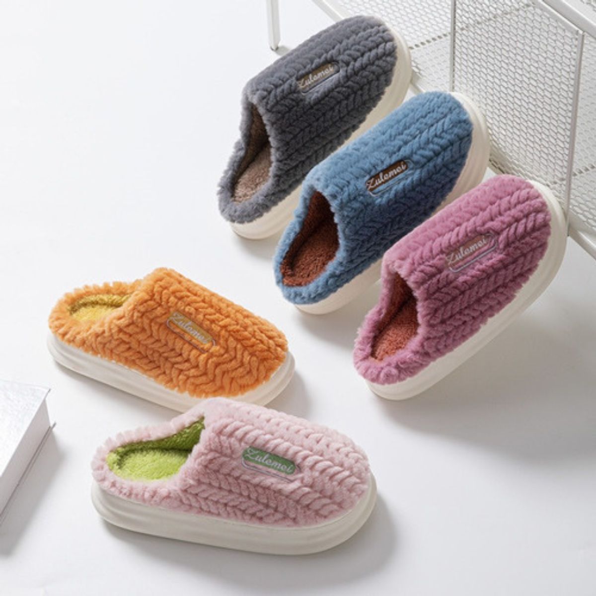 CRUSEC - Pantuflas Con Felpa Interior Hombre Mujer Unisex