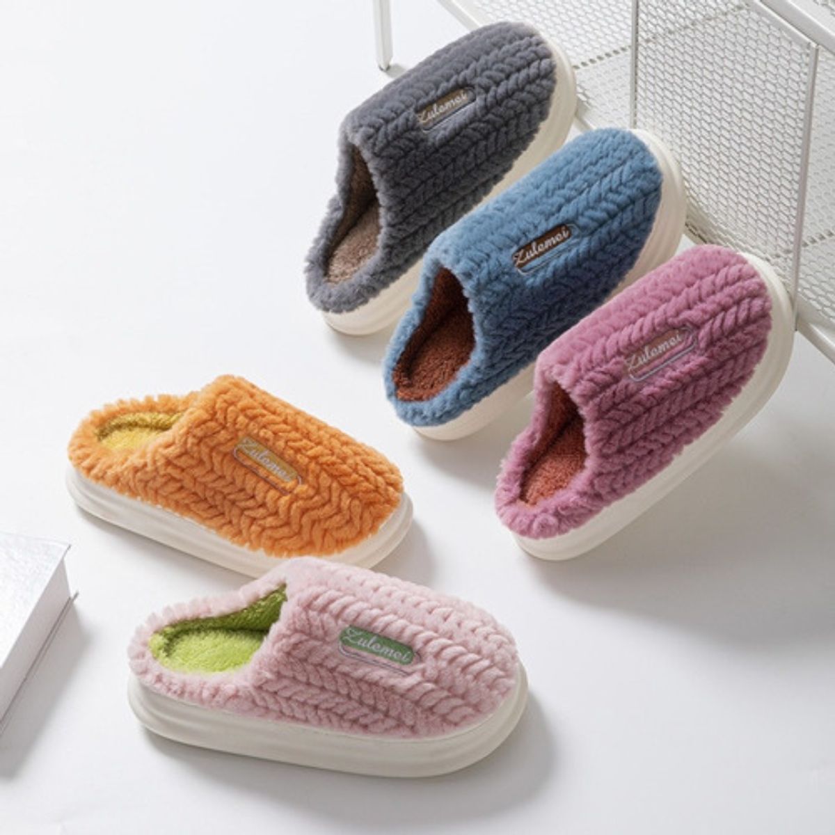 CRUSEC - Pantuflas Con Felpa Interior Hombre Mujer Unisex
