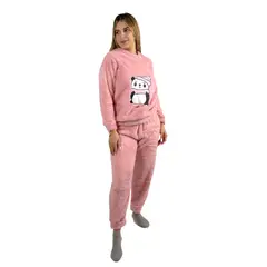 MEDIA LUNA - Pijama Mujer Polar Sherpa Diseño Pandita