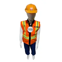 GENERICO - Disfraz De Constructor Para Niños Con Casco Y Juguetes
