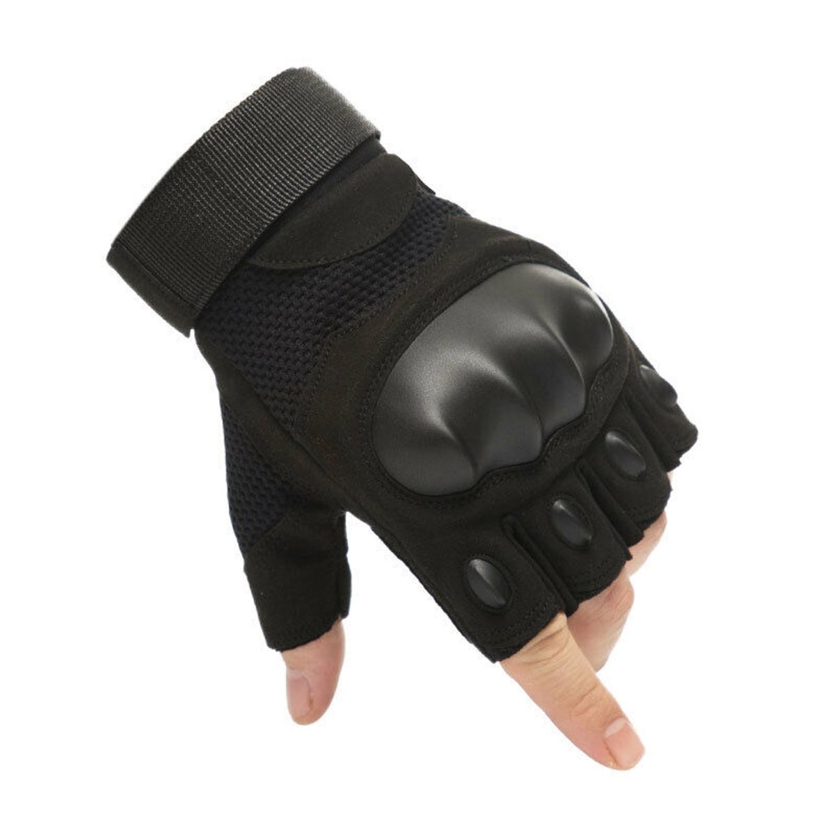 BASMAR - GUANTES TÁCTICOS MEDIOS DEDOS - MODELO LISO