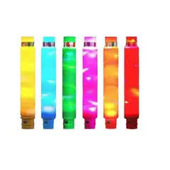 GENERICO - 24 Tubo Pop Led Luces Tubo 24 Piezas Colores Surtidos