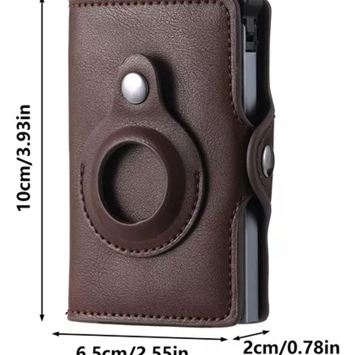 GENERICO - Billetera Tarjetero Emergente Cuero Pu Para Hombre Airtag