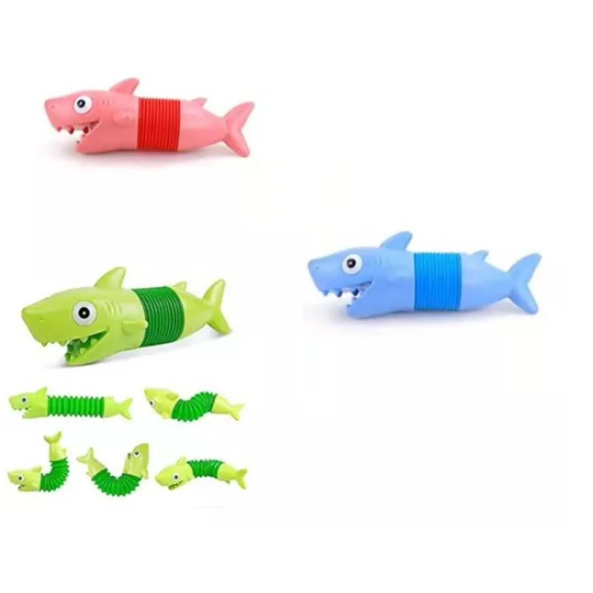 GENERICO - 4 Tiburones Con Luces Juguete Sensorial Anti Estres