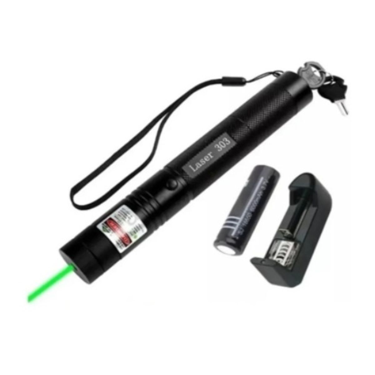 GENERICO - Laser Puntero Verde Astronómico Batería 10.000 Mw + Llave