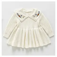 GENERICO - VESTIDO BEBÉ NIÑA INVIERNO TEJIDO PEQUEÑA LUZ