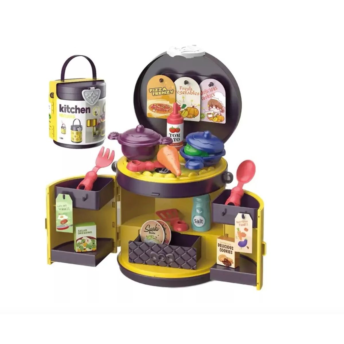 GENERICO - Cocina De Juguete Para Niñas Valijita Maleta Juegos Alimento