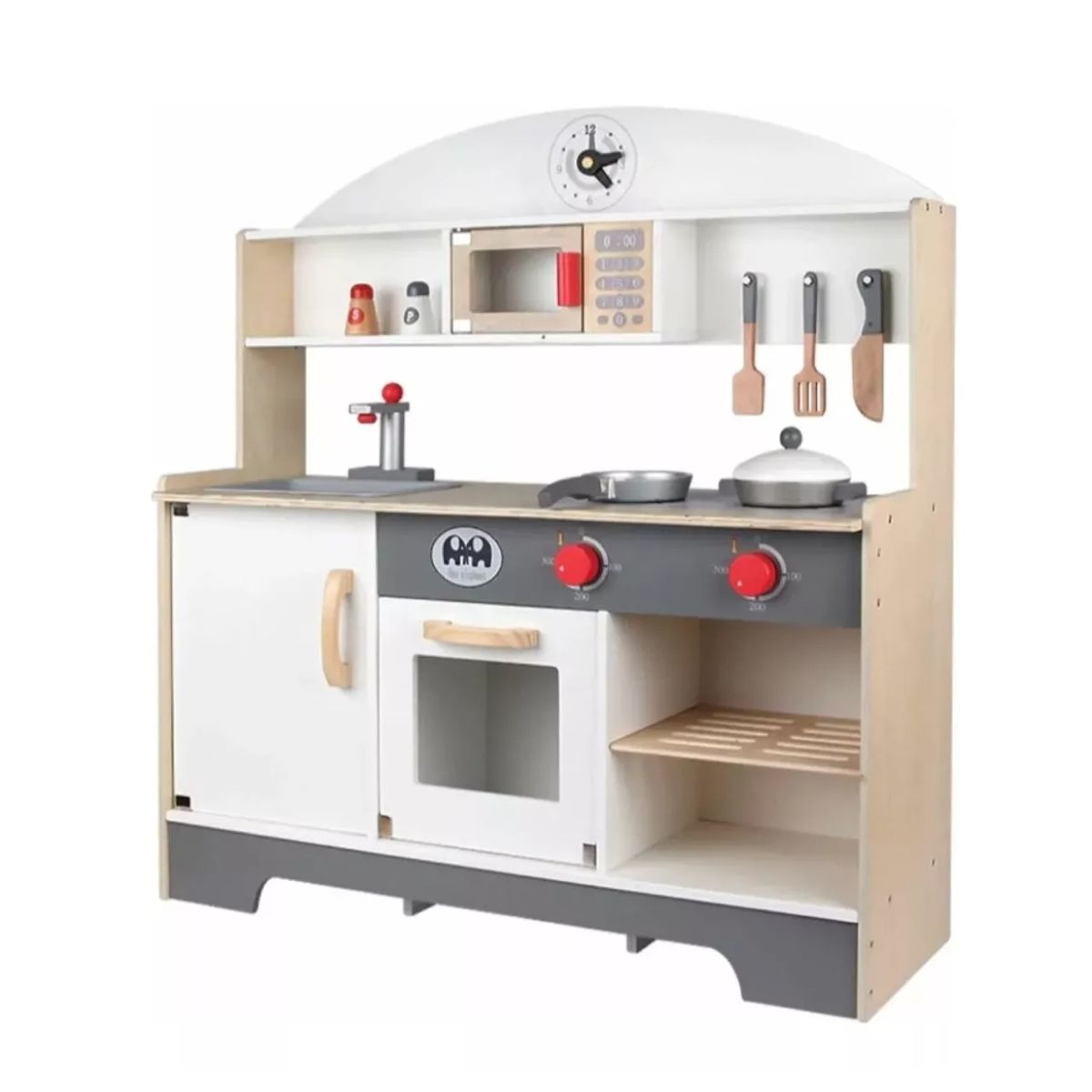 GENERICO - Cocina De Madera Para Niños Y Niñas Con Horno De Juguete