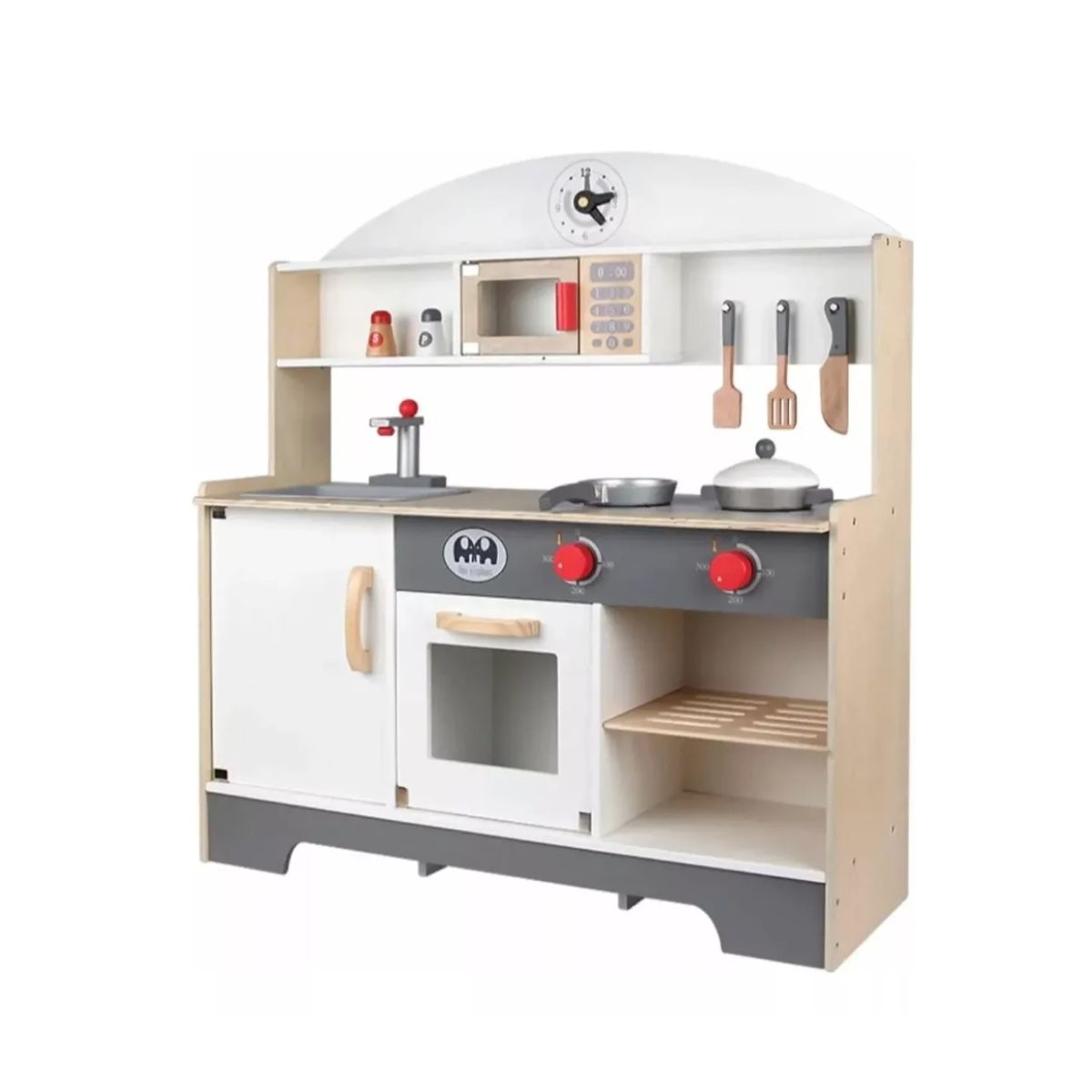 GENERICO - Cocina De Madera Para Niños Y Niñas Con Horno De Juguete