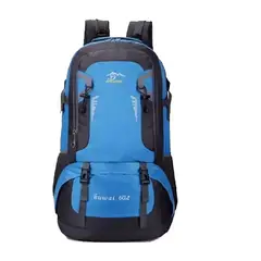 GENERICO - Mochila 60 Litros Camping Outdoor Trekking Impermeable Azul