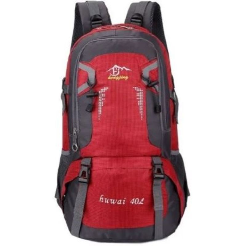 GENERICO - Mochila 60 Litros Camping Outdoor Trekking Impermeable Rojo