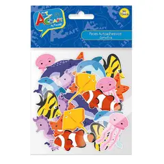 ART AND CRAFT - Set 50 figuritas goma eva adhesiva diseño Peces