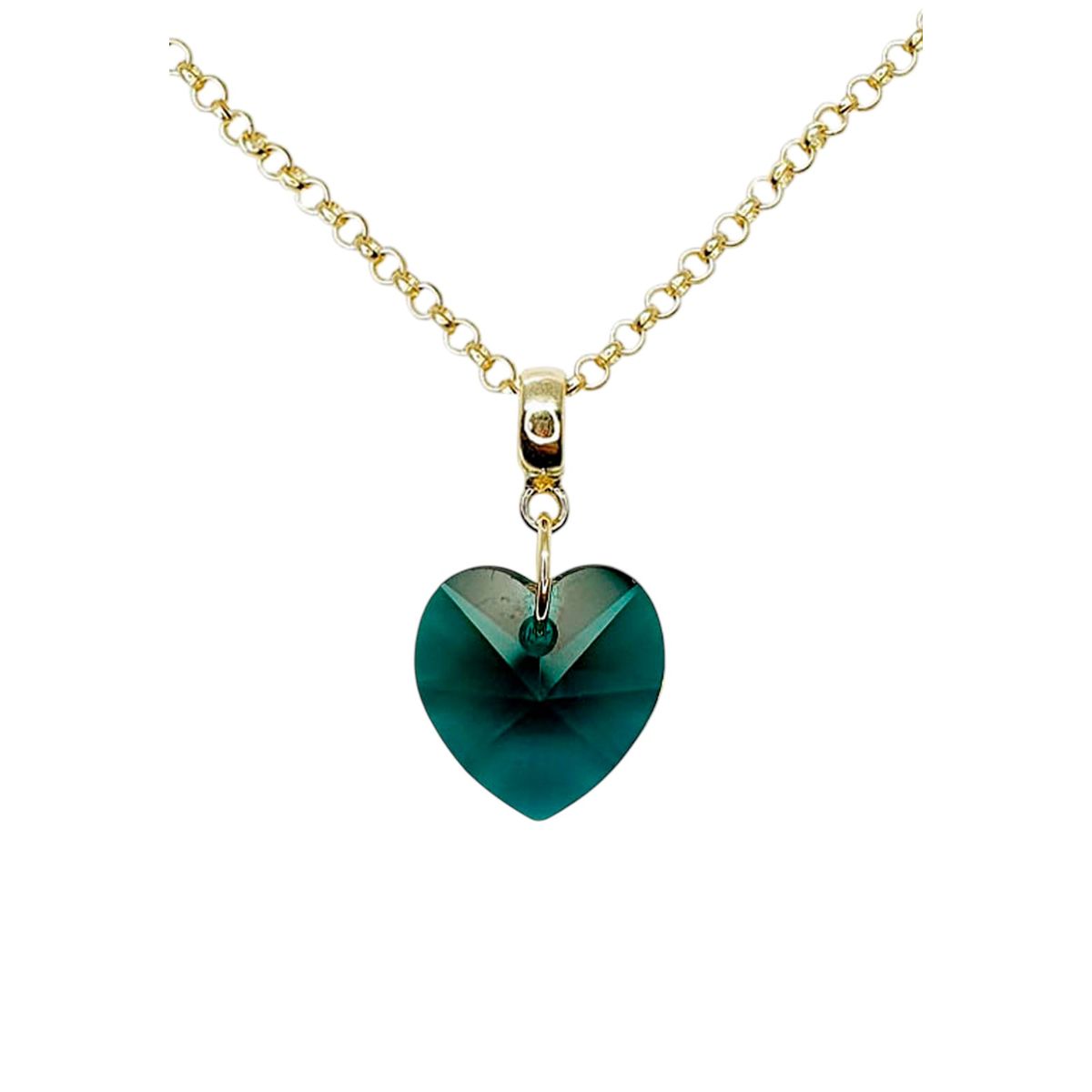 JOYAS MONTERO - Collar Gran Romance Gold 24K  creado con cristales de Swarovski® Emerald
