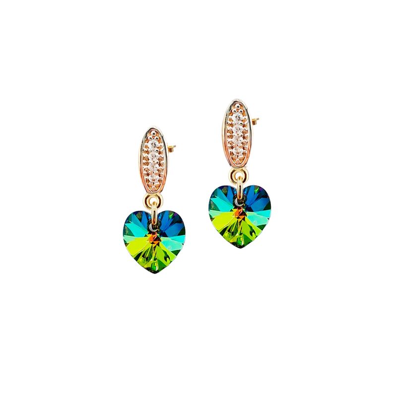 JOYAS MONTERO - Aros Romance Gold Cristales Genuinos Vitral Medium