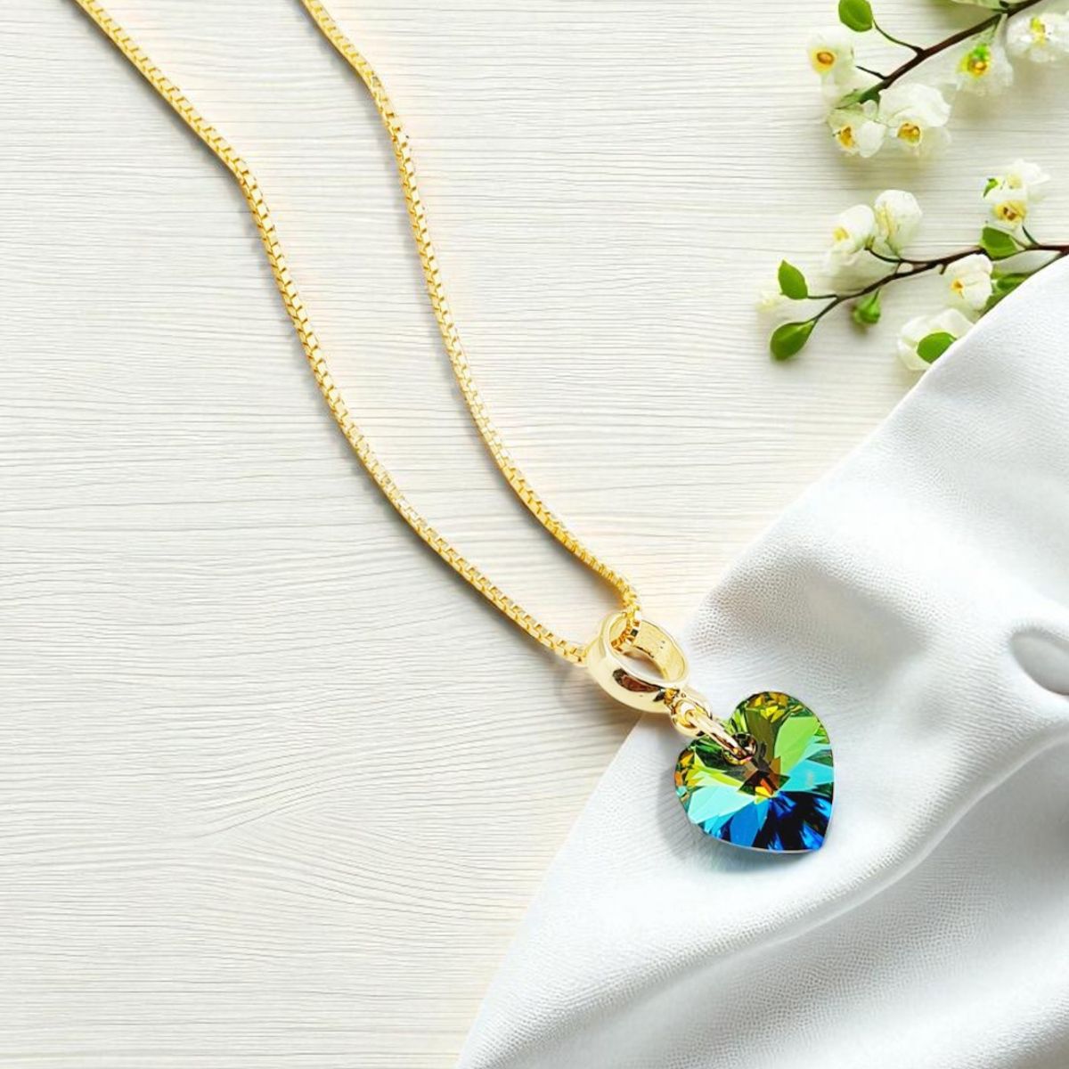 JOYAS MONTERO - Collar Romance Gold 24K  creado con cristales de Swarovski® Vitral Medium