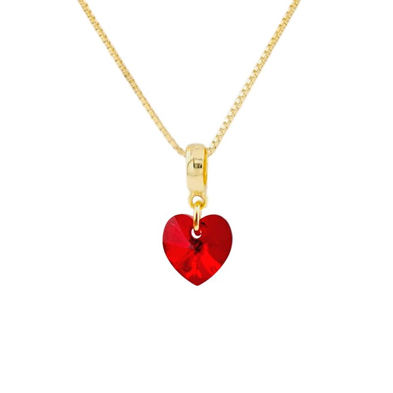 JOYAS MONTERO - Collar Romance Gold Cristales Genuinos Siam Shimmer