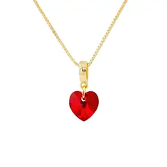 JOYAS MONTERO - Collar Romance Gold Cristales Genuinos Siam Shimmer