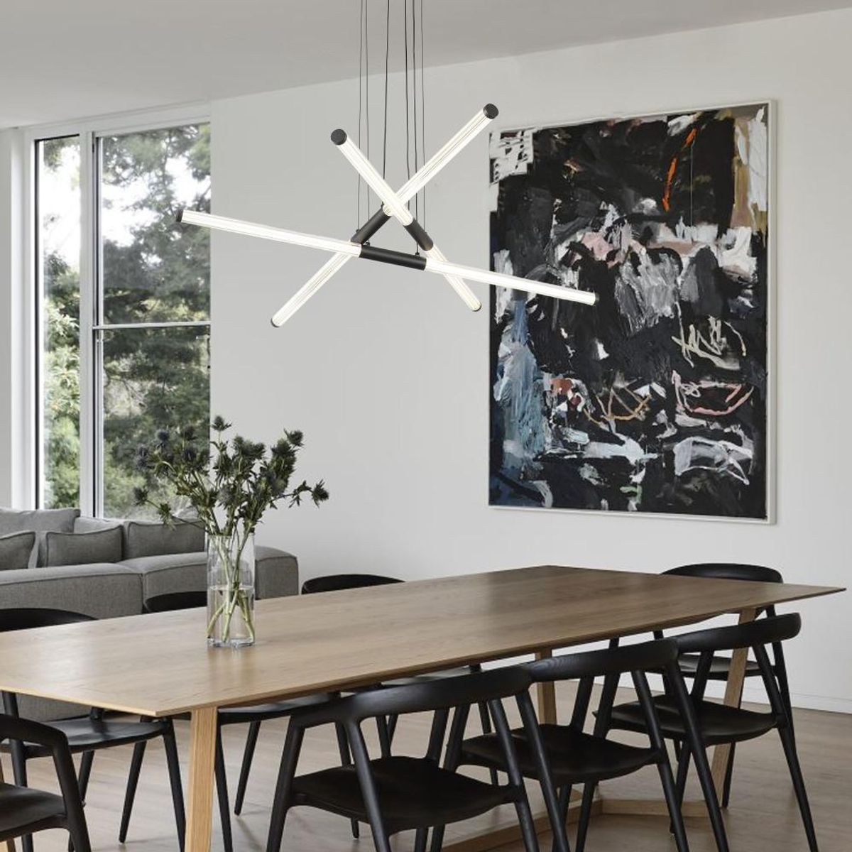 BOSCO - LAMPARA COLGANTE LED STYX - Negro