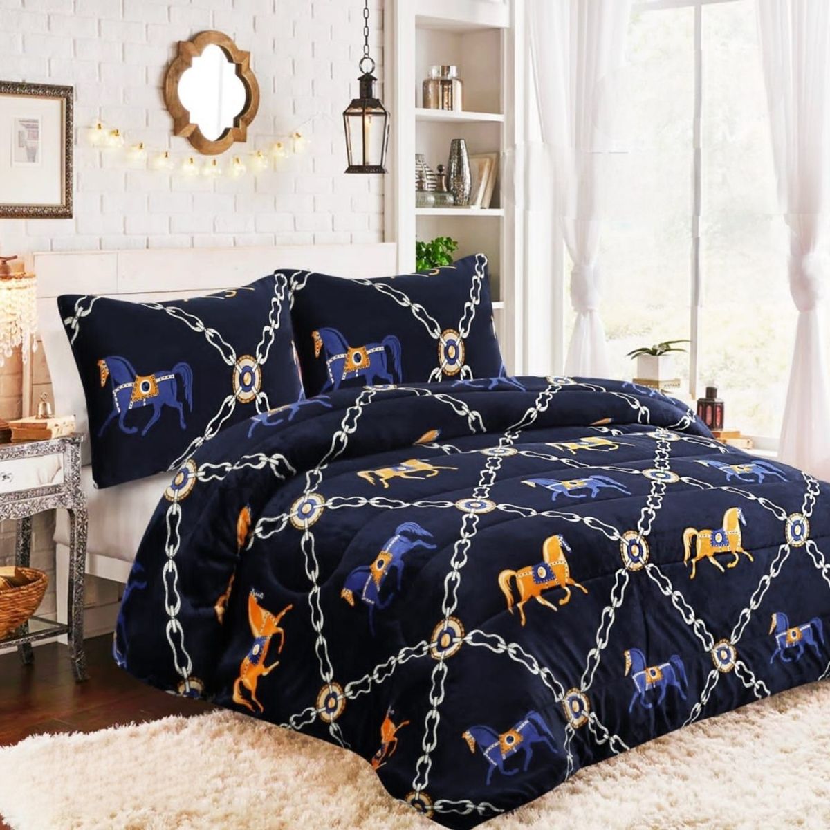 ANGELES DEL HOGAR - COBERTOR DE INVIERNO PLAZA Y MEDIA DISEÑOS