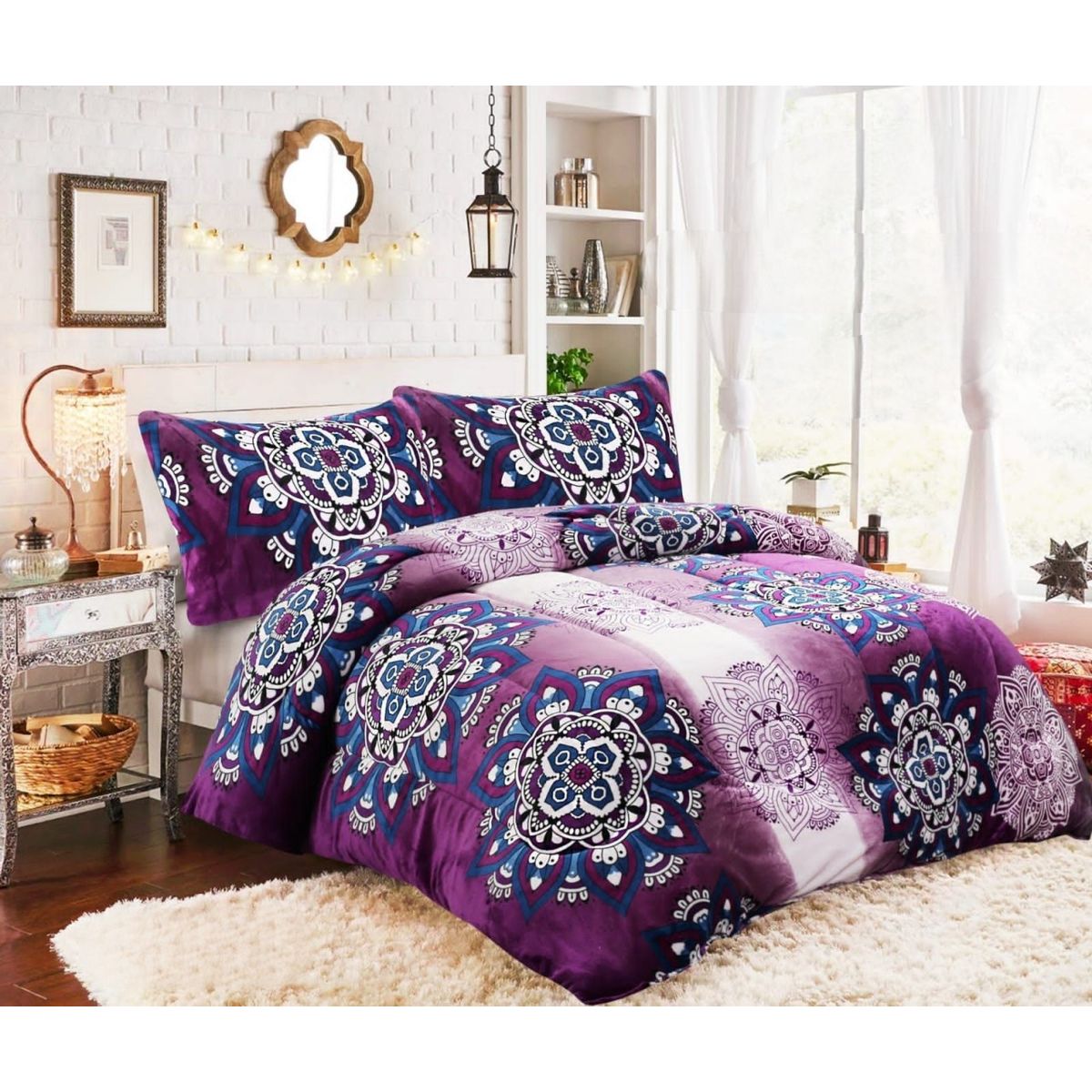 ANGELES DEL HOGAR - COBERTOR DE INVIERNO 2 PLAZAS DISEÑOS