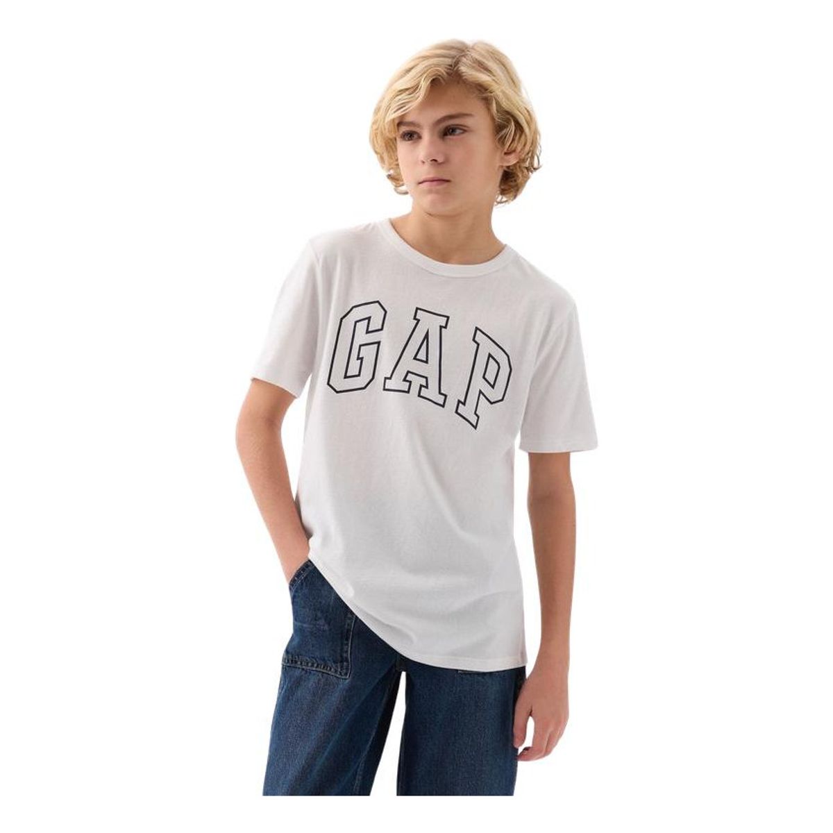 GAP - Polera Logo Manga Corta Blanco GAP