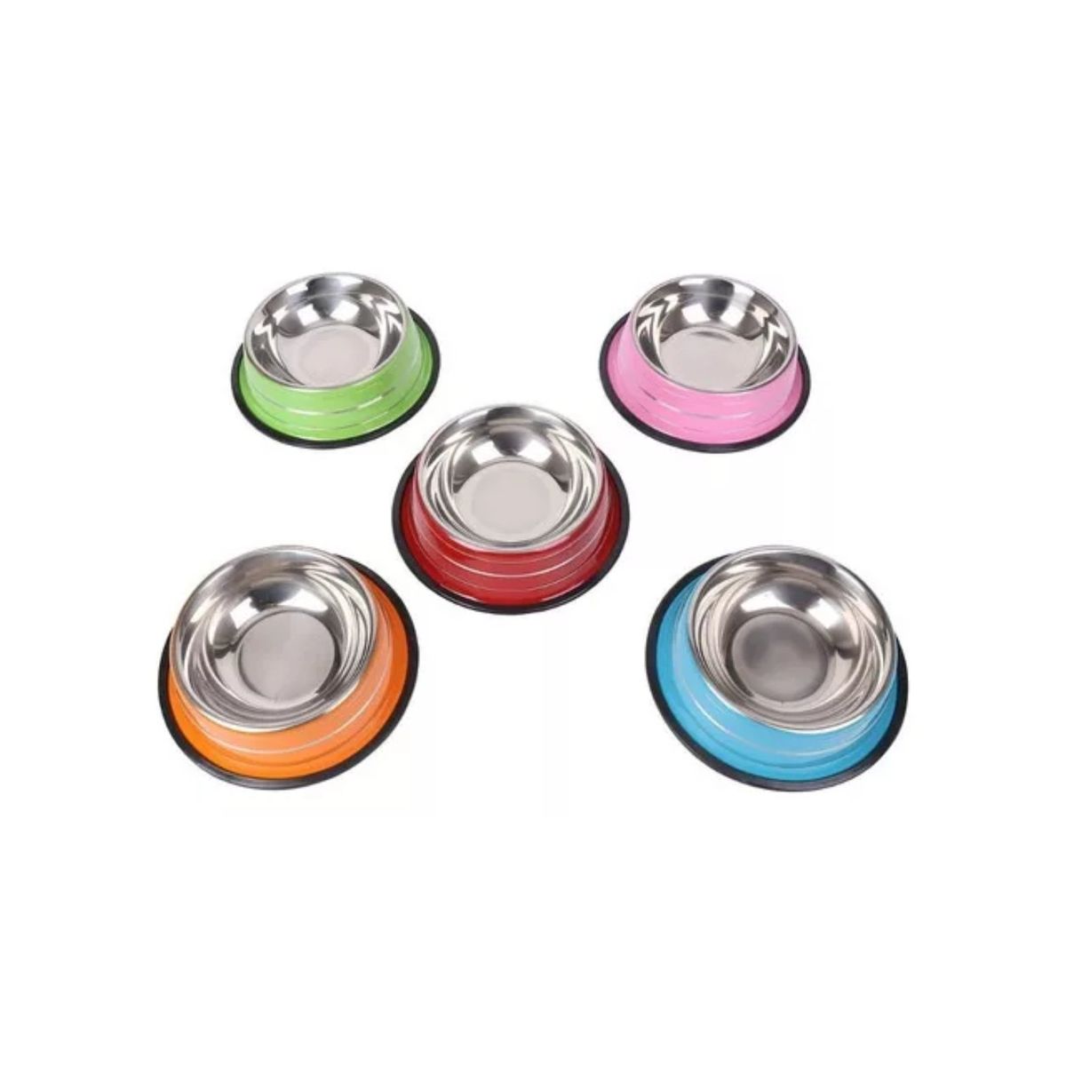 GENERICO - Plato Comedero Aluminio Grande Colores Para Mascotas Perros