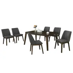 AMUV - SET DE COMEDOR 6 SILLAS MONET GRIS