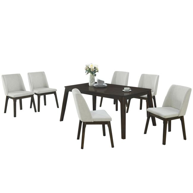 AMUV - SET DE COMEDOR 6 SILLAS MONET NATURAL