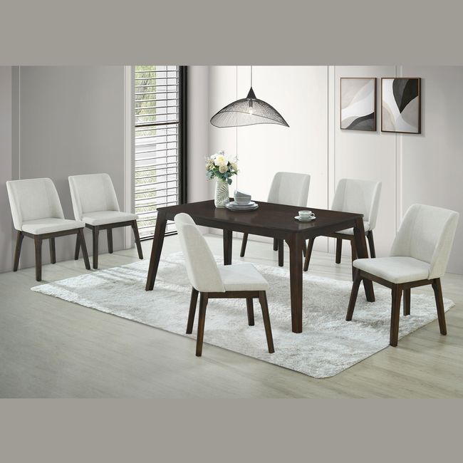 AMUV - SET DE COMEDOR 6 SILLAS MONET NATURAL