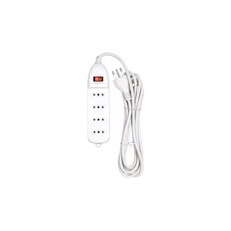 GENERICO - Alargador Eléctrico Zapatilla 4 Posiciones 3m Sec