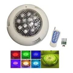 WANT - Foco Luz Led Piscina Rgb Con Control 18w Ac 24v Blanco