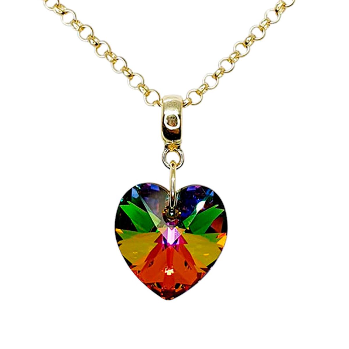 JOYAS MONTERO - Collar Gran Romance Gold 24K  creado con cristales de Swarovski® Vitral Medium