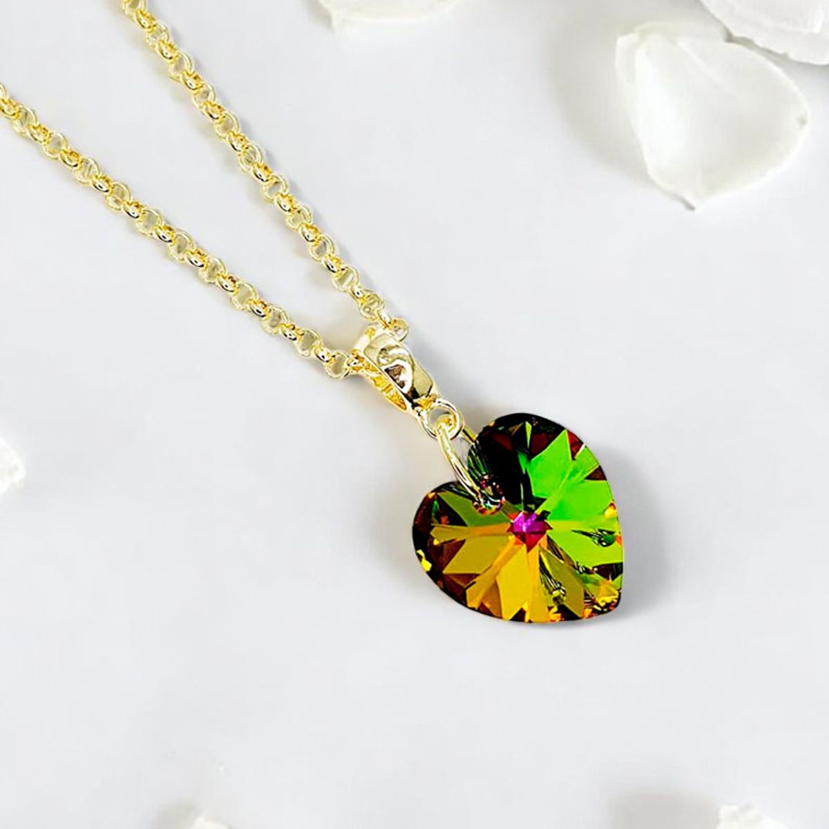 JOYAS MONTERO - Collar Gran Romance Gold 24K  creado con cristales de Swarovski® Vitral Medium