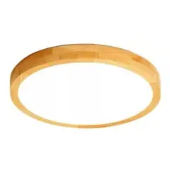 GENERICO - Panel Plafón Led Borde Madera Sobrepuesto Cuadrado 30cm 36w