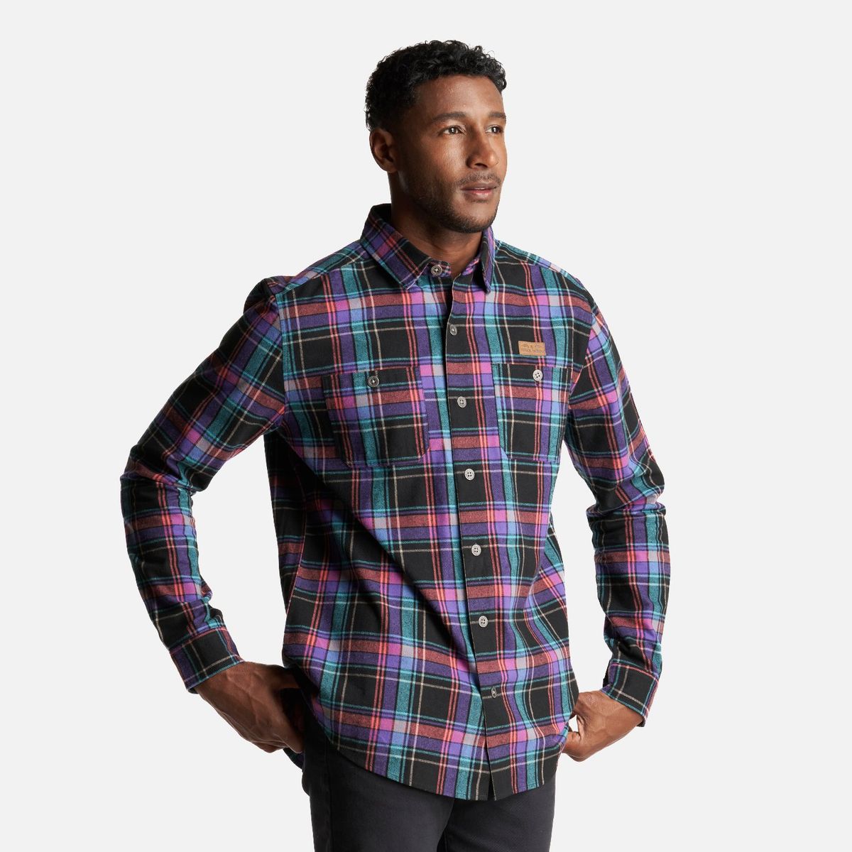 HAKA HONU - Camisa Hombre Hachazo Print Negro Haka Honu