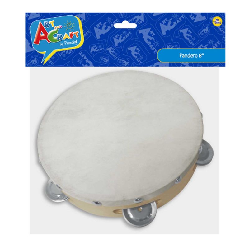 PRONOBEL - Instrumento Musical Pandero 8" Art & Craft